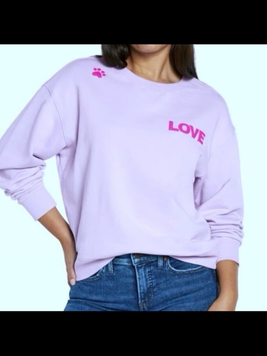 Wildfox Sweaters - Wildfox Dogs Love Me Crewneck Sweatshirt Pink Graphic Women’s Size XL